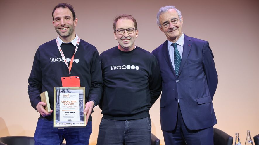 Le Grand Prix a été attribué à la start-up parisienne Woodoo pour son innovation baptisée Stack. EnerJ-Meeting Paris 2025 Trophées start-up
