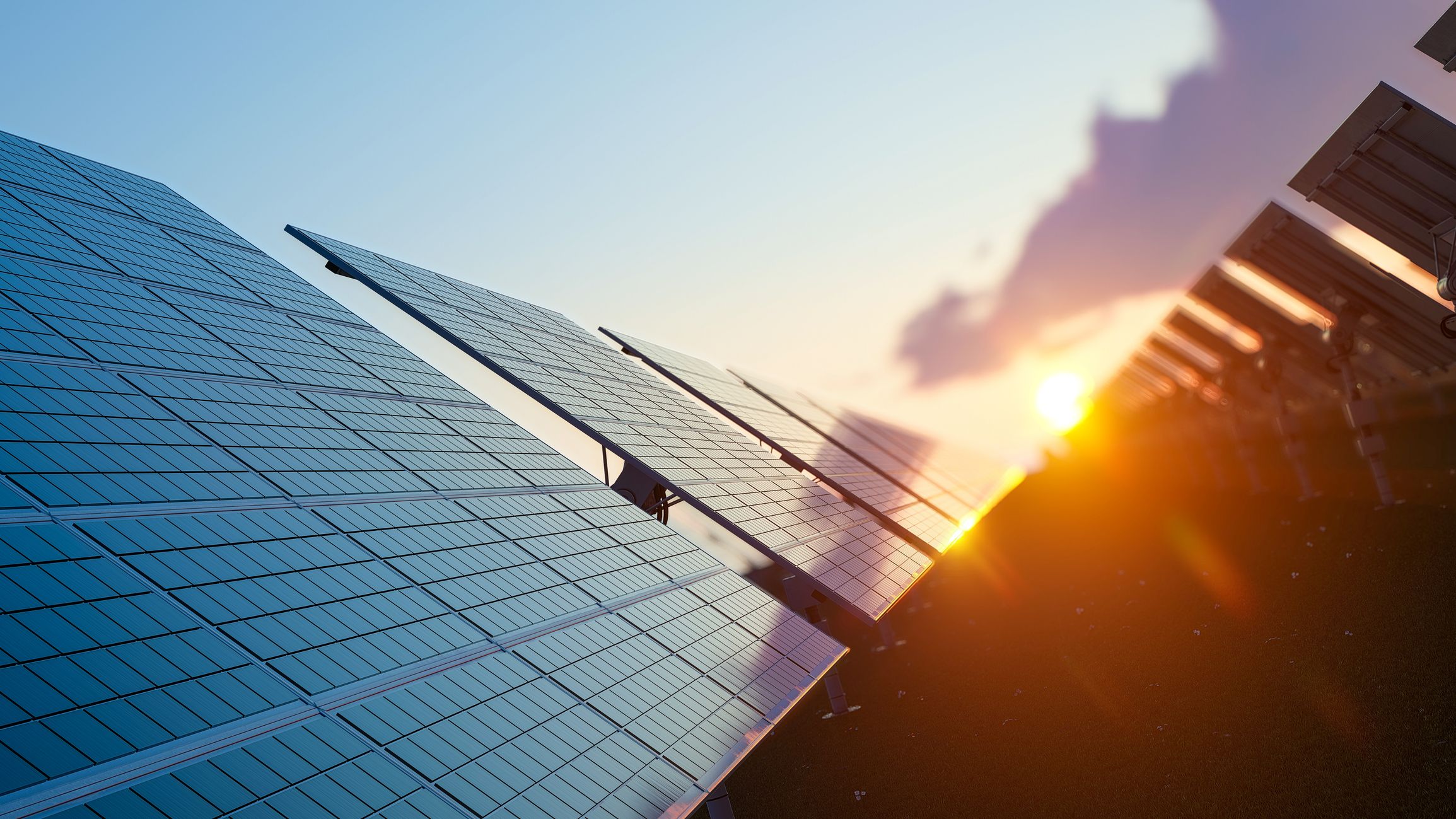 Une centrale solaire photovoltaïque.