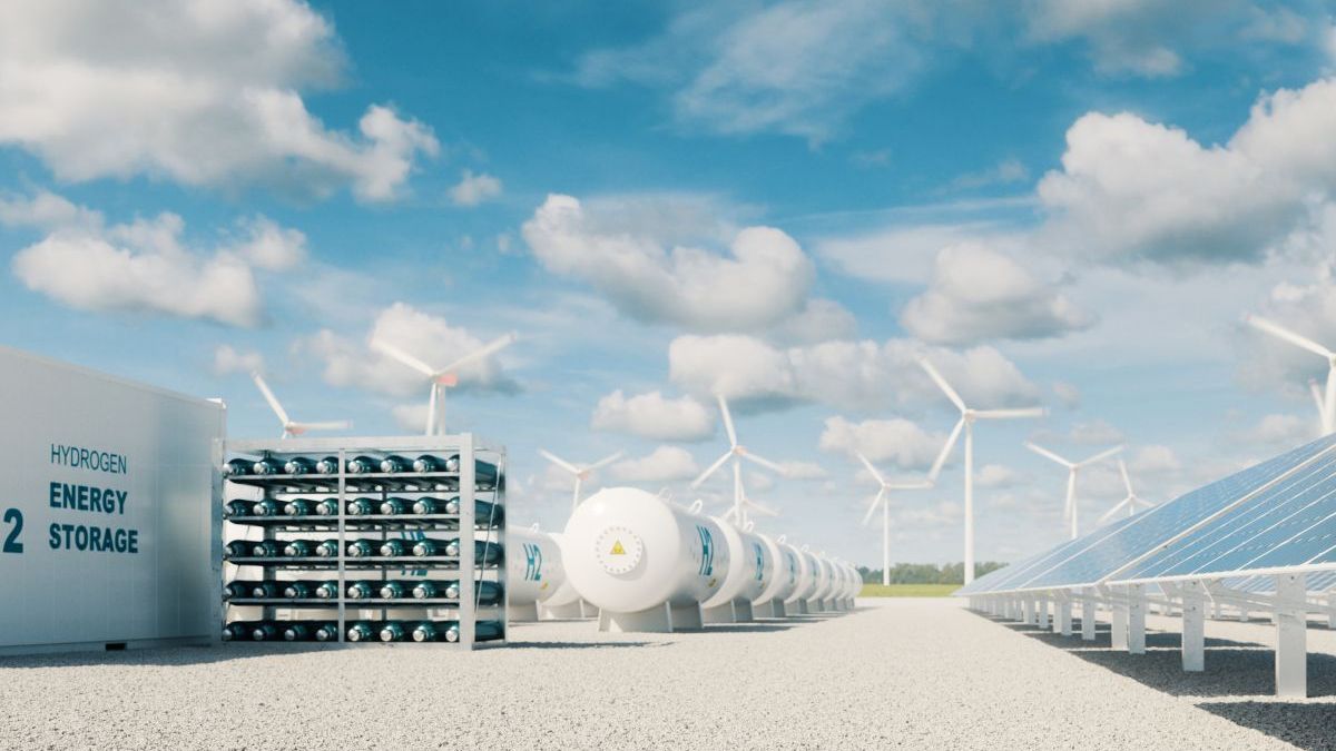 Photo d'illustration Illustration hydrogène énergie renouvelable environnement climat éolien solaire