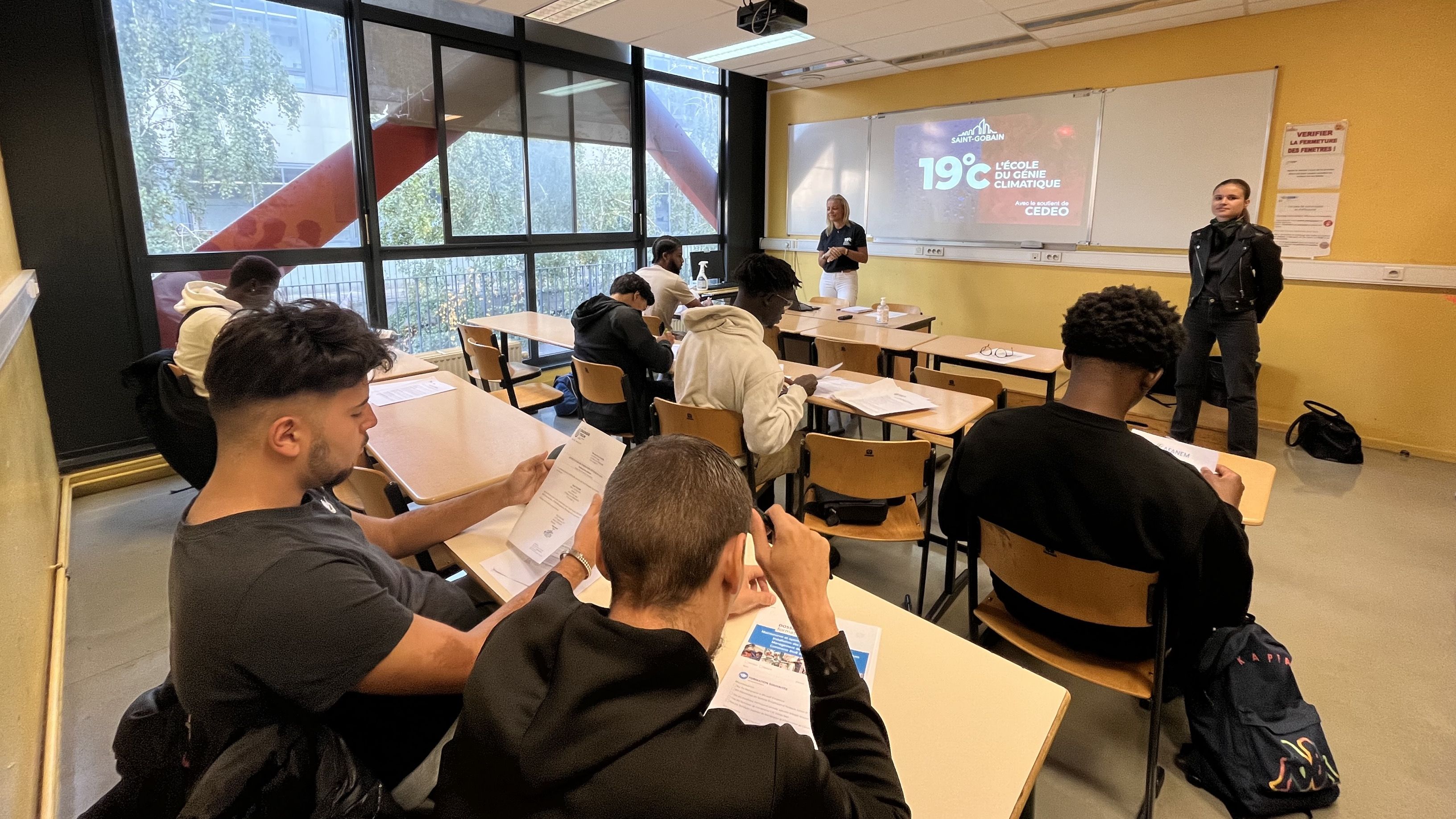 Une promotion de 19 °C, l'École du génie climatique, au CFA d'Énergie Tech à Alfortville (Val-de-Marne).
