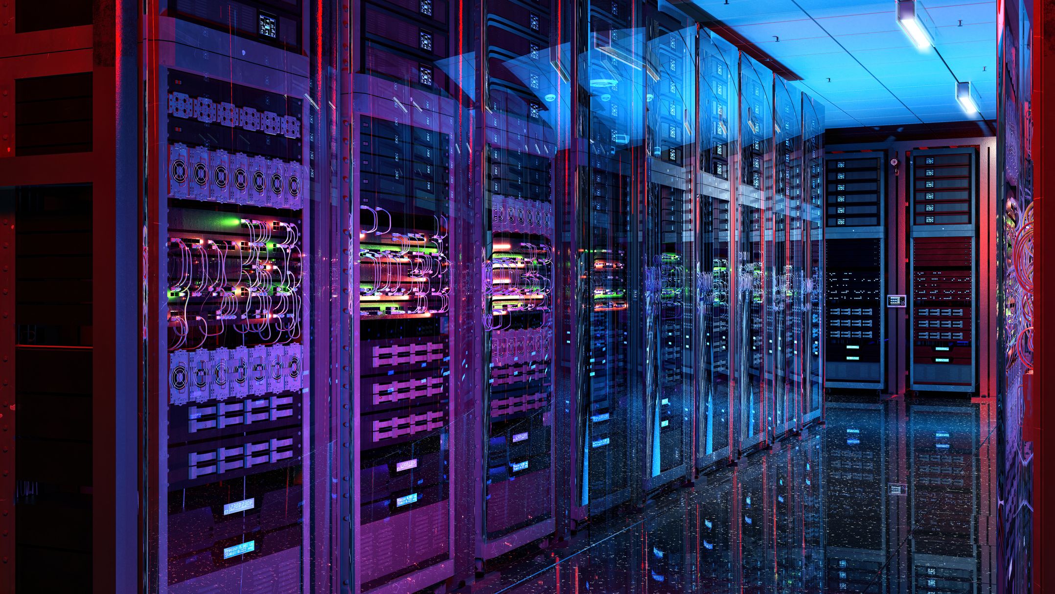Des serveurs informatiques dans un centre de données.