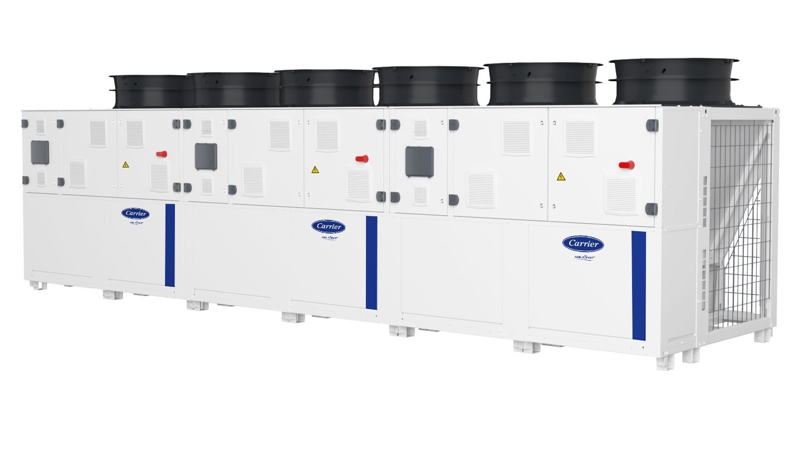 Trois modules avant de la Pac AquaSnap 61AQ de Carrier.